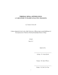 A Case Study in Fluid Catalytic Cracking