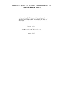A Discursive Analysis of Women's Femininities Within the Context Of