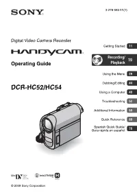 DCR-HC52/HC54 Using a Computer 48