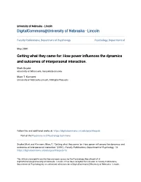 How Power Influences the Dynamics and Outcomes of Interpersonal Interaction