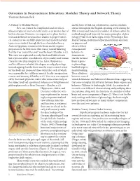 Outcomes in Neuroscience Education: Modular Theory and Network Theory Thomas Romanchek