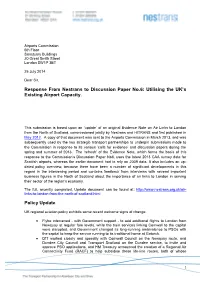 Response from Nestrans to Discussion Paper No.6: Utilising the UK’S Existing Airport Capacity