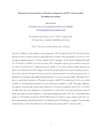 1 Sub-National Party Positions on European Integration and EU Cohesion Policy