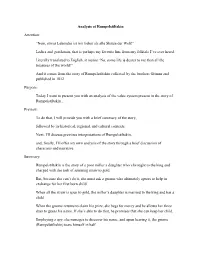 Analysis of Rumpelstiltskin Attention