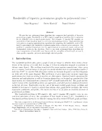Bandwidth of Bipartite Permutation Graphs in Polynomial Time ∗