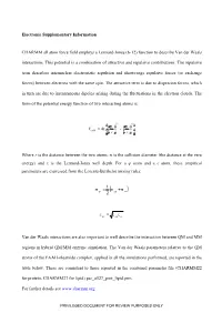 Electronic Supplementary Information CHARMM All Atom Force Field