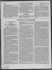 EXTENSIONS of REMARKS January 28, 1972 Call Votes on Tuesday, the First to Occur ADJOURNMENT UNTIL 11 A.M