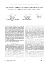 Implementation and Performance Analysis of a Parallel Oil Reservoir Simulator Tool Using a CG Method on a GPU-Based System