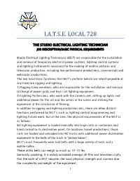 Studio Lighting Technician Job Description.Pdf