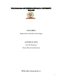 SYLLABUS with Effect from 2016-17