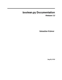 Boolean.Py Documentation Release 3.2