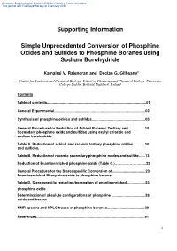 NMR Spectra and HPLC Traces of Phosphine Boranes
