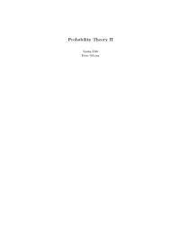 Probability Theory II