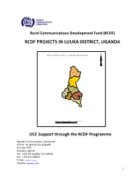 Rcdf Projects in Luuka District, Uganda