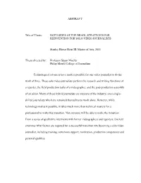 ABSTRACT Title of Thesis: BOTH SIDES of the BRAIN