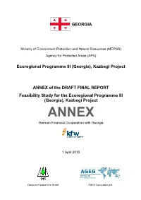 Kazbegi Project ANNEX of the DRAFT FINAL REPORT Feasibility Study