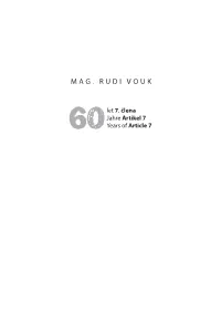 Mag. Rudi Vouk