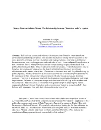 The Relationship Between Clientelism and Corruption Matthew M. Singer