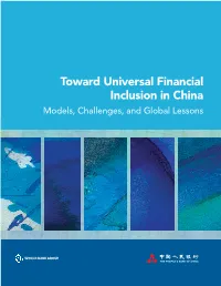Toward Universal Financial Inclusion in China Models, Challenges, and Global Lessons