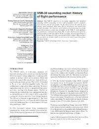 VSB-30 Sounding Rocket: History of Flight Performance