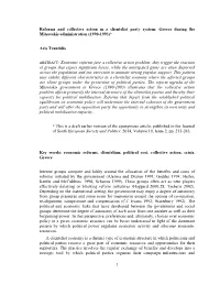 1 Reforms and Collective Action in a Clientelist Party System: Greece