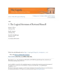 1. the Logical Atomism of Bertrand Russell Robert L