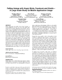 A Large Scale Study on Mobile Application Usage