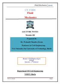 Fluid Mechanics 2016
