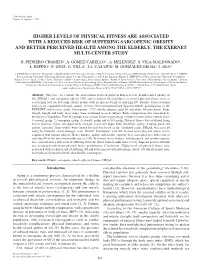 Higher Levels of Physical Fitness Are Associated with a Reduced Risk of Suffering Sarcopenic Obesity and Better Perceived Health Among the Elderly