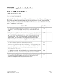 EXHIBIT P – Application for Site Certificate