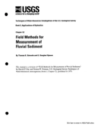 Field Methods for Measurement of Fluvial Sediment