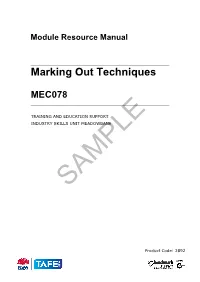 Marking out Techniques