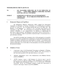 Memorandum Circular No. 82
