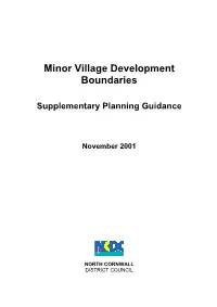 Minor Village Development Boundaries