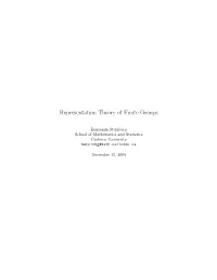 Representation Theory of Finite Groups