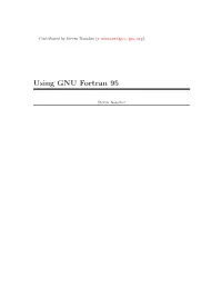 Using GNU Fortran 95