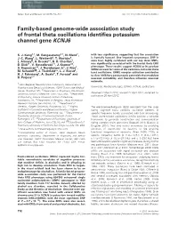 Familybased Genomewide Association Study of Frontal Theta Oscillations