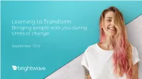 Learning to Transform: Bringing People with You During Times of Change