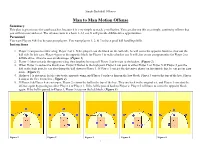 Man to Man Motion Offense Summary This Play Is Great to Use for Youth Coaches, Because It Is Very Simple to Teach, Yet Effective
