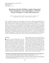 Methylation-Specific Multiplex Ligation-Dependent Probe