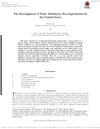 The Development of Wake Turbulence Re-Categorization in the United States