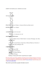 The Fear of Needles: a Systematic Review and Meta-Analysis