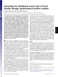 Unraveling the Distributed Neural Code of Facial Identity Through Spatiotemporal Pattern Analysis