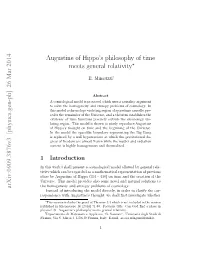 Augustine of Hippo's Philosophy of Time Meets General Relativity