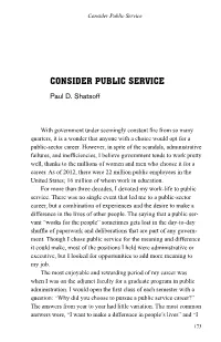 Consider Public Service