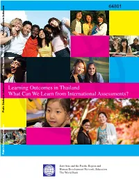 Learning Outcomes in Thailand What Can We Learn from International Assessments?