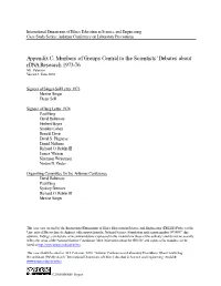 Members of Groups Central to the Scientists' Debates About Rdna