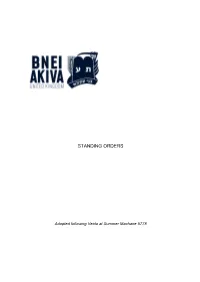Standing Orders