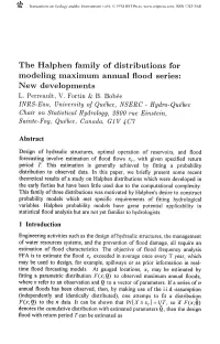 The Halphen Family of Distributions for Modeling Maximum