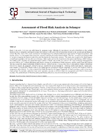 Assessment of Flood Risk Analysis in Selangor